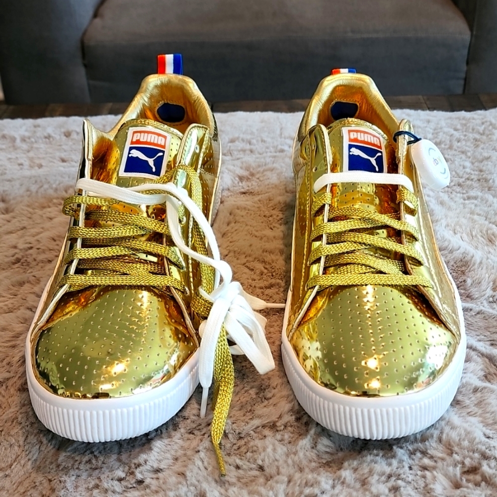 Men's Puma Walt Clyde Frasier Metallic Gold (NEW) Size 12